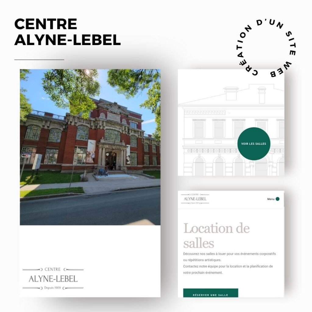 création site web du centre alyne-lebel